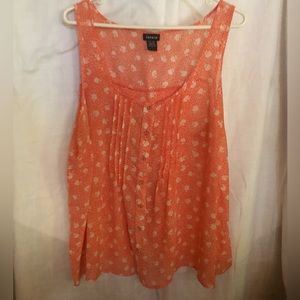 Torrid (size 1) sleeveless dressy popover top.